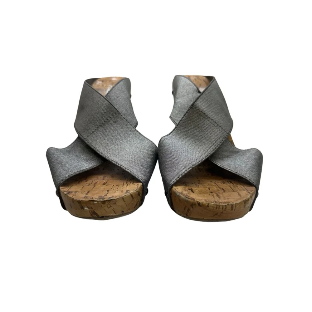 Women's Montego Bay Gray Wedge Sandals Size 8